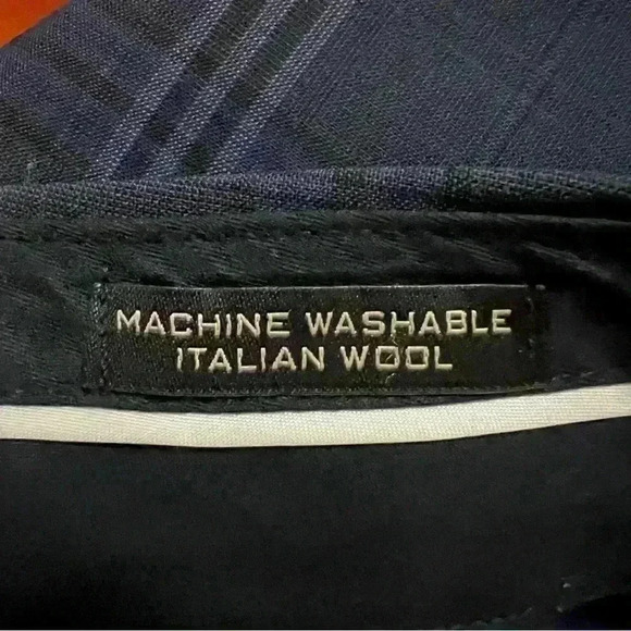 Gap Factory Ryan Blue Plaid Dress Pants Size 4 Regular, Italian Wool, EUC - Picture 4 of 6
